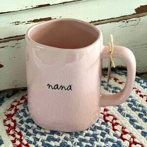 RAE DUNN Artisan Pink Nana Cursive Mug